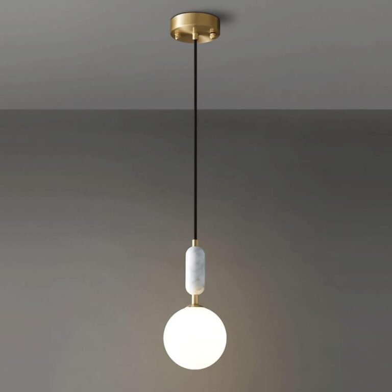 Chinese Vintage Hanging Lights Marble Height Adjustable Pendant Lamps Green/White G9 Base Chandelier Elegant Noble Suitable for Living Room Studyroom Suspension Light (Color : White)