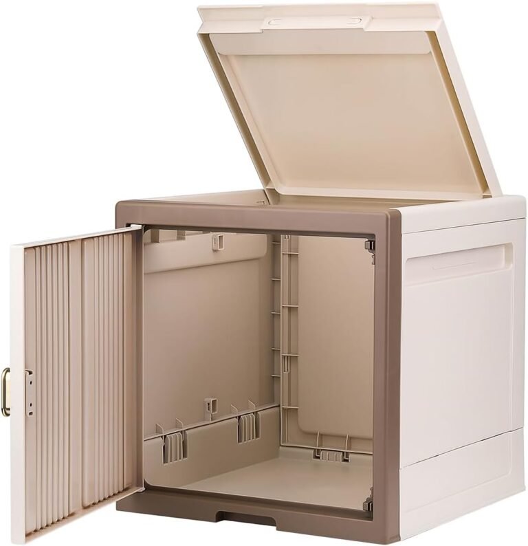 Plastic Storage Bins with Lids, Cube Storage Organizer, Freestanding Storage Cabinet Bookshelf with Doors, Toy Organizer, Closet Organizers and Storage, Multipurpose Storage Containers