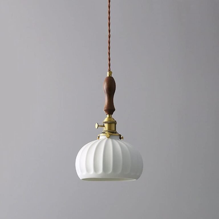 TCHAU Nordic Modern Design Pendant Lamp White Spherical Ceramic Hanging Light Height Adjustable Chandelier Suitable for Living Room, Bar Studyroom Bedside, Simplicity Generous Suspension Lamp