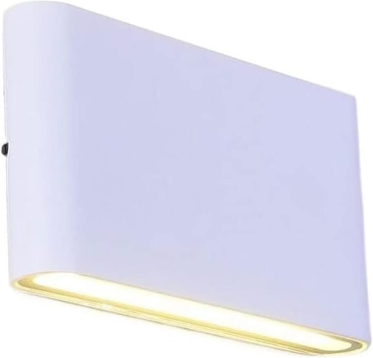 GeRRiT Wall Lamp Iron Wall Sconces LED Long Wall Lights Fashion Creativity Light Plug-in Salt Lamp Suitable for Bedroom, t, Studyroom, Aisle ng Device Sconce Durable (Color : White-White Light)
