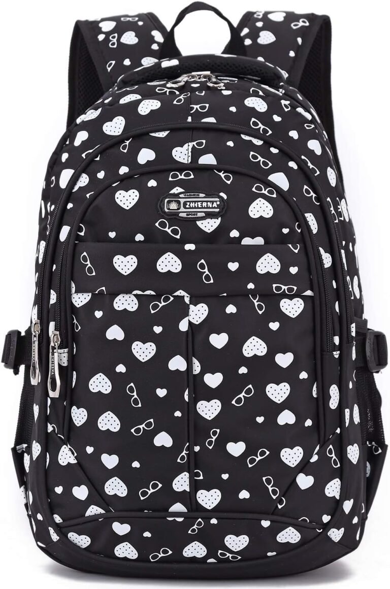 goldwheat Girls School Backpack Cute Lightweight Bookbag Outdoor Travel Bag for Elementary Middle Daypack