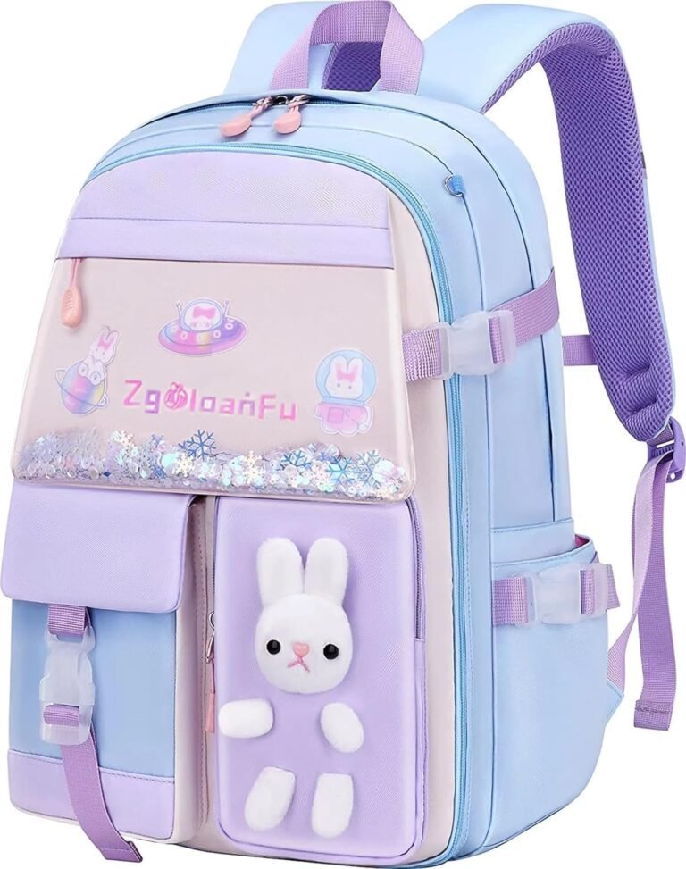 Girls Backpack, Kids Backpack for Girls School Backpacks Bunny Backpack Student Backpa,Kawaii Kids Backpack,Book Bag for Elementary Primary School Kindergarten Elementary Preschool Middle
