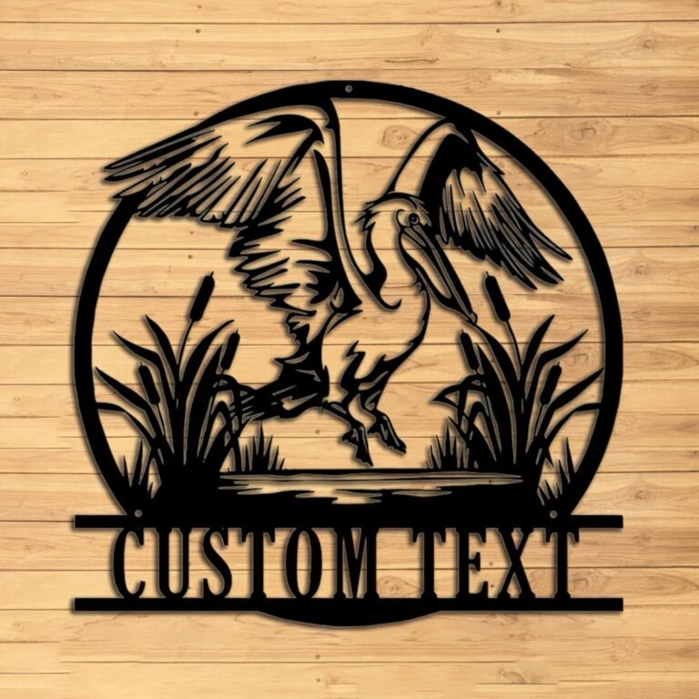 Custom Pelican Metal Wall Sign – Personalized Pelican Metal Wall Art – Pelican Metal Wall Decor – Pelican Led Decor – Pelican Name Signs – Pelican Lover’s Gifts