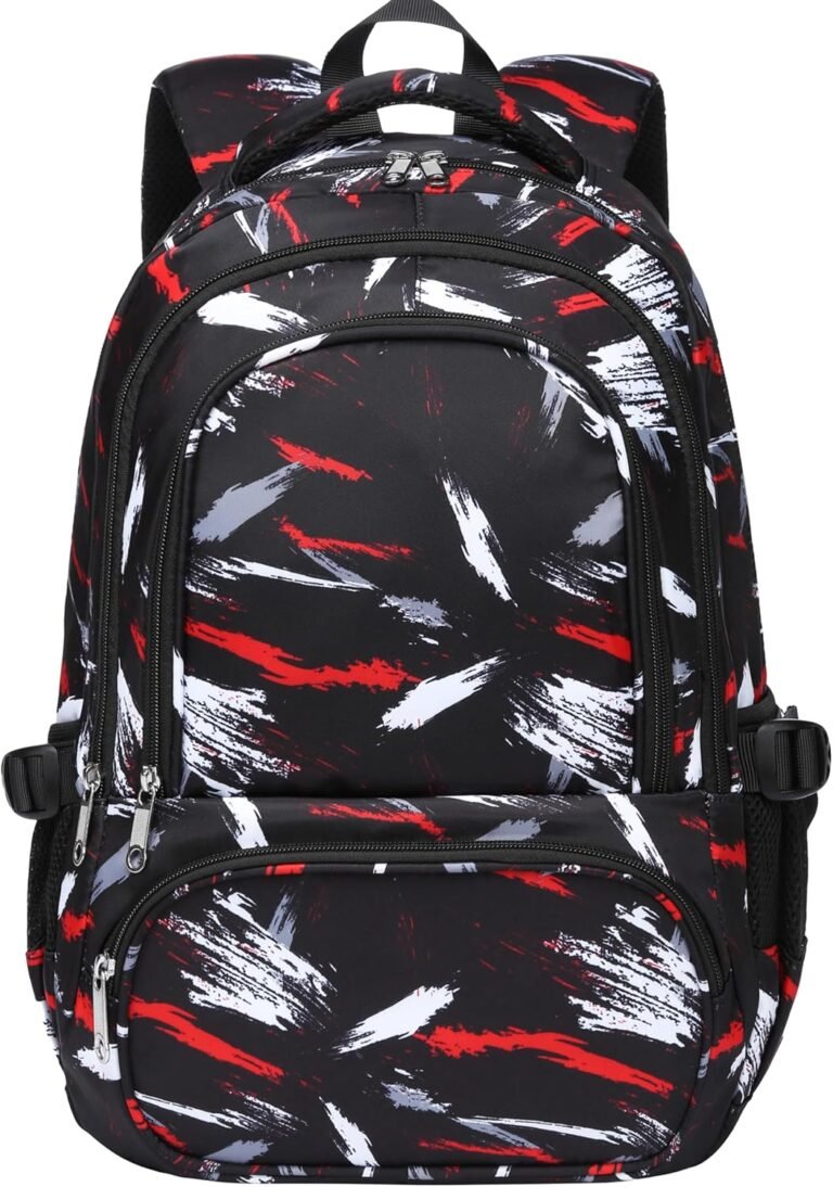 BLUEFAIRY Boys Backpack for Kids Elementary School Bags Middle School Bookbags Back to School Book Bags Mochila Escolares Para Niños de 8-10 Brush Black 17 Inch