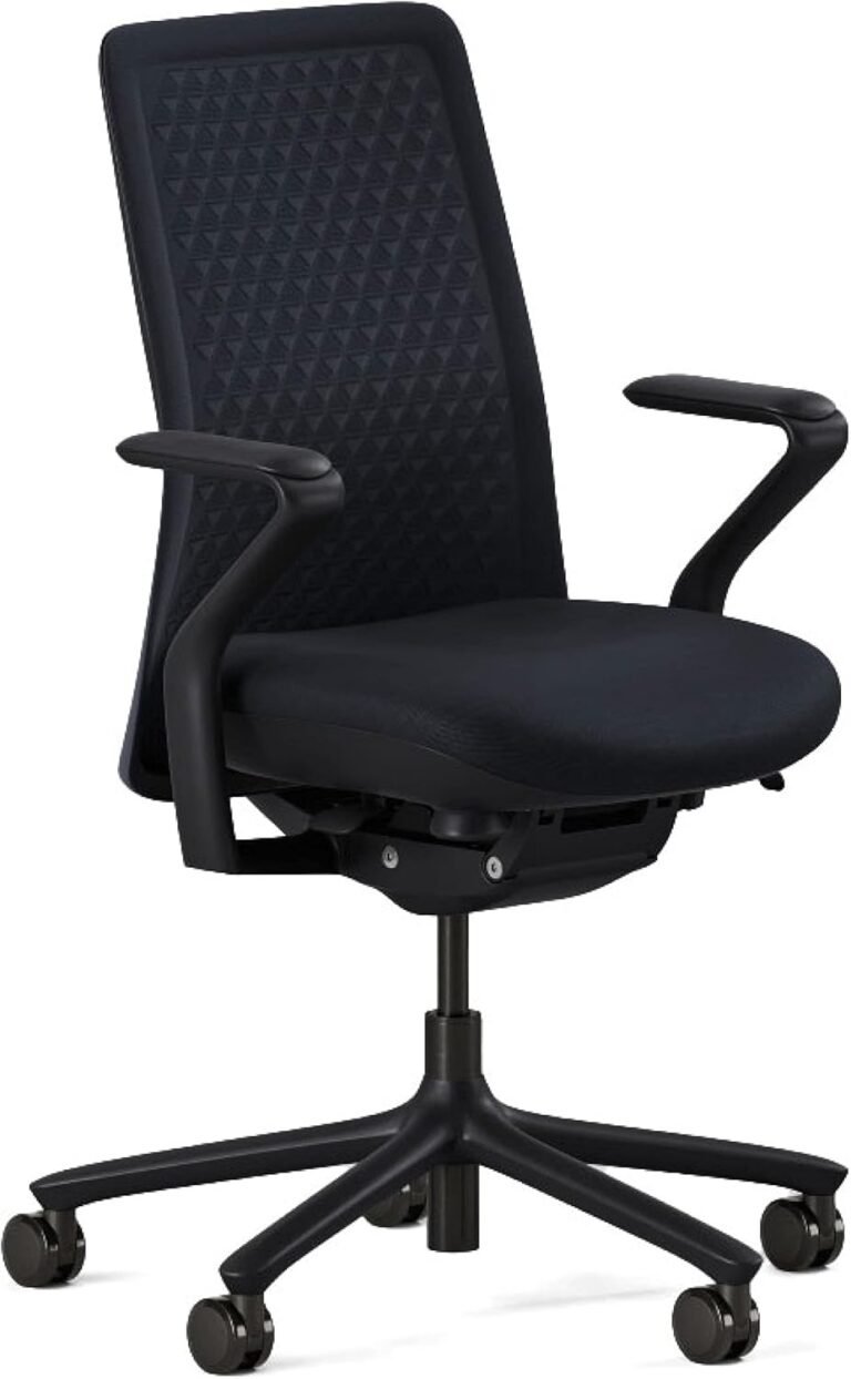 Branch Verve Chair – High Performance Executive Office Chair with Contoured Seat Back and Adjustable Lumbar Rest – High Density Foam Cushion with Aluminum Base – Up to 275 lbs – Galaxy