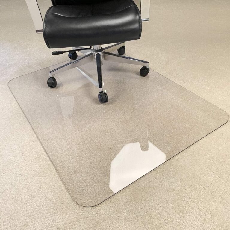 2Pack Crystal Clear 1/5″ Thick 47″ x 35″ Heavy Duty Hard Chair Mat, Can be Used on Carpet or Hard Floor