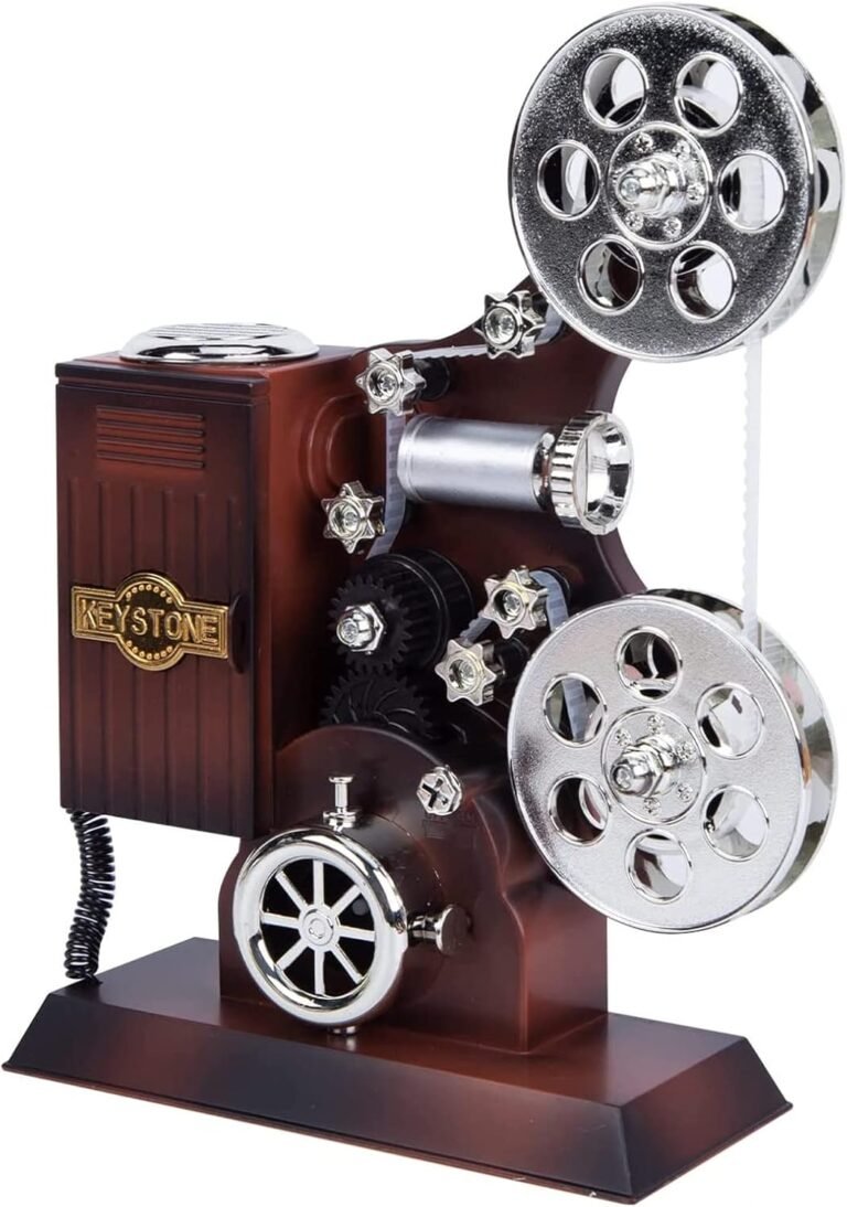 POPgifts Movie Projector Music Box,Mini Antique Vintage Craft Music Box Plays Tune for Elise Christmas Birthday Home/Office/Study Room Décor