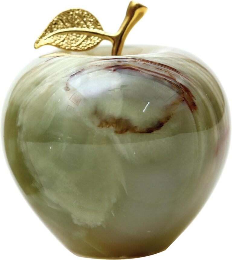 Radicaln Marble Decoration Piece Green Onyx 3″ Inch Handmade Apple Paperweight Home Decor – Best for Office Table Decoration & Study Room Decor Paperweight