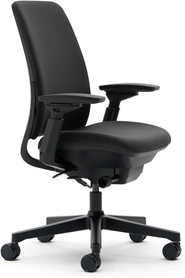 Steelcase Amia Office Chair – Most Comfortable Sit – 4 Points of Adjustability – Ergonomic Desk Chair – Upper Back Support – Adjustable Lumbar Support – Buzz2 Black Fabric
