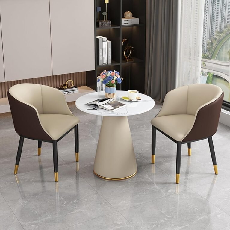 Reception Table And Chair Combination, Negotiation Reception Tables And Chairs, Conference Room Table, Coffee Table And Chair Set, Suitable For Living Room, Study Room And Apartment ( Color : Brown ,