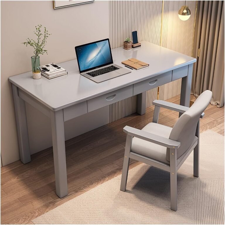 Writing Work Desk Pure Solid Wood Desk Simple PC Table Home Office Desk Workbench Study Writing Desk Bedroom Living Room Study Table With Portable PC Home Office Desk ( Color : D , Size : 100*50*75cm