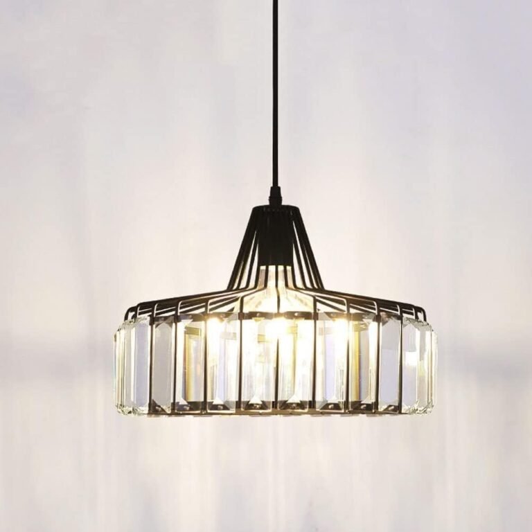 Black Farmhouse Crystal Light Kitchen Modern d Crystal Round Chaner Dining Table Drum Vintage Hanging Ceiling Lamp Metal Cage Industrial Chaner for Bed