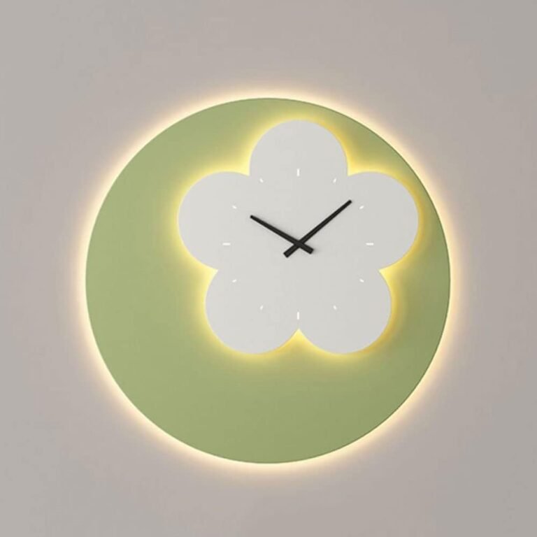 Modern LED Wall Table Dimming Clock Design Wall Light Green White Cartoon Flower Wall Lights,Pendant Light