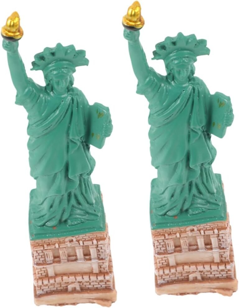 2 Pcs Statue of Liberty Resin Figurine Souvenir Micro Landscape Decor Office Home Desk Ornament