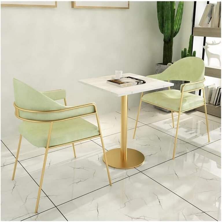 Business Hotel Coffee Table W/Chair – Save Space Office Table and Chair Combination Reception Hotel Reception Leisure Table Balcony Study Restaurant Living Room Coffee Shop Tea Shop ( Color : Green ,
