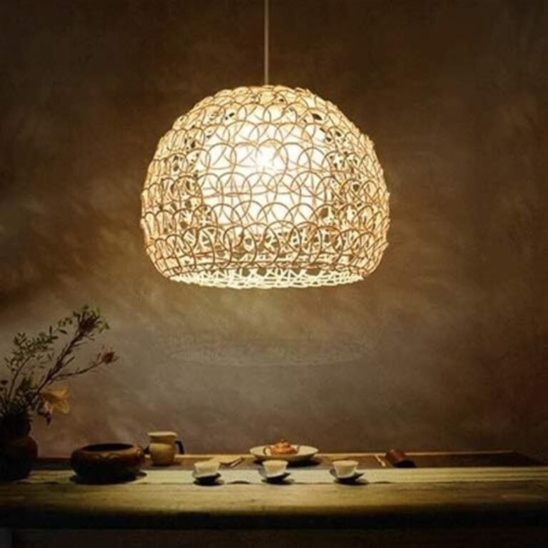 Wicker Dining Table Pendant Light Living Room Ceiling Lighting Black Natural E27 Socket Hanging Lights,for Home