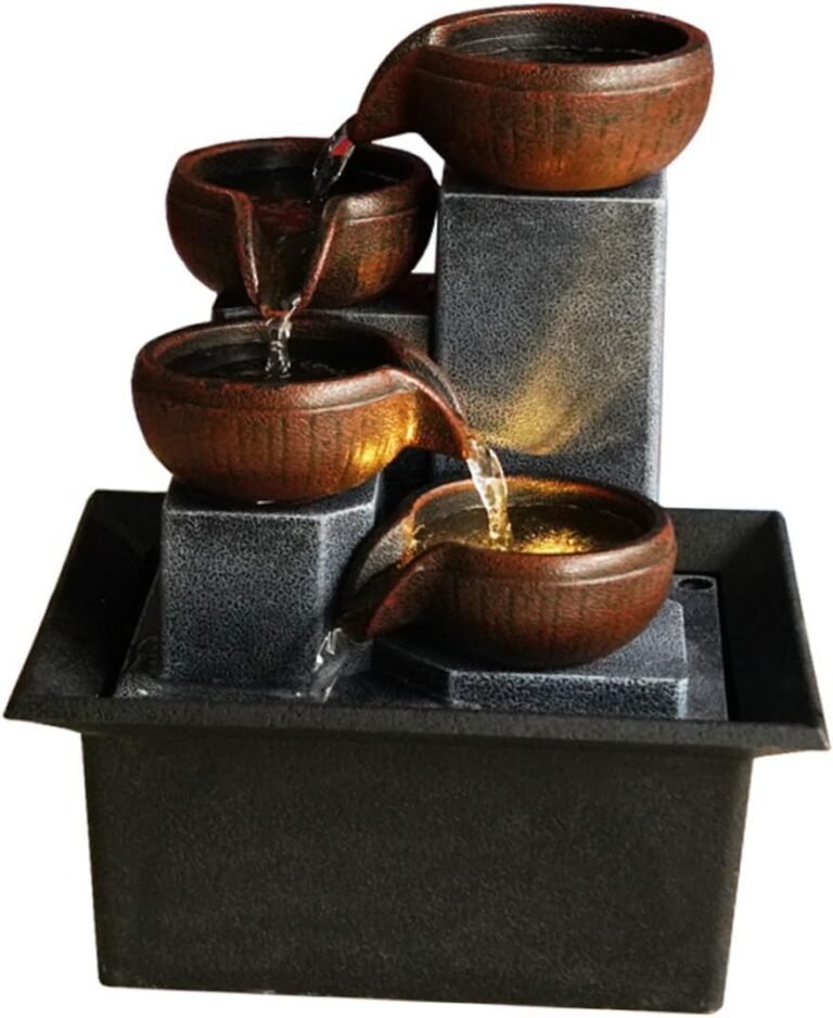Alipis Mini Fountain Water Adornment Running Water Decoration Chinese Style Ac110v Decorative for Living Room