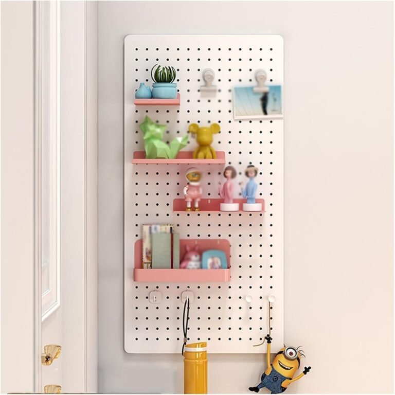 Pegboard Combination Kit, Heavy Craft Ornaments Display Divider, Easy Storage Pegboard Wall Organizer Panels for Kitchen Study Room Save Space (Color : White, Size : 40x80cm)