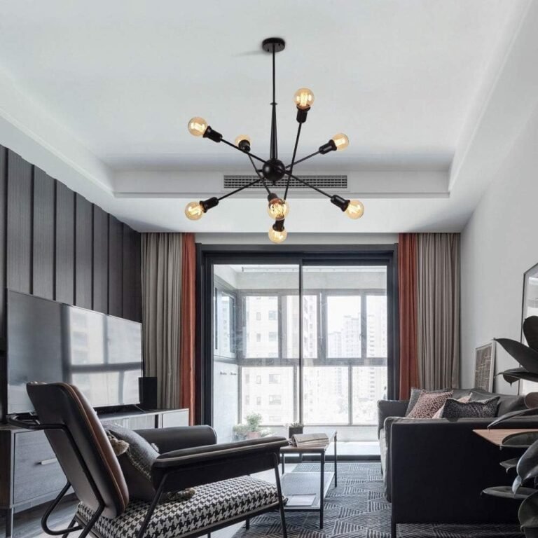 Modern Magic Bean Molecular Chandelier Retro Industrial Wind Man-Made Satellite Ceiling Lamp Interior Lighting Semi Recessed Ceiling Light,Light