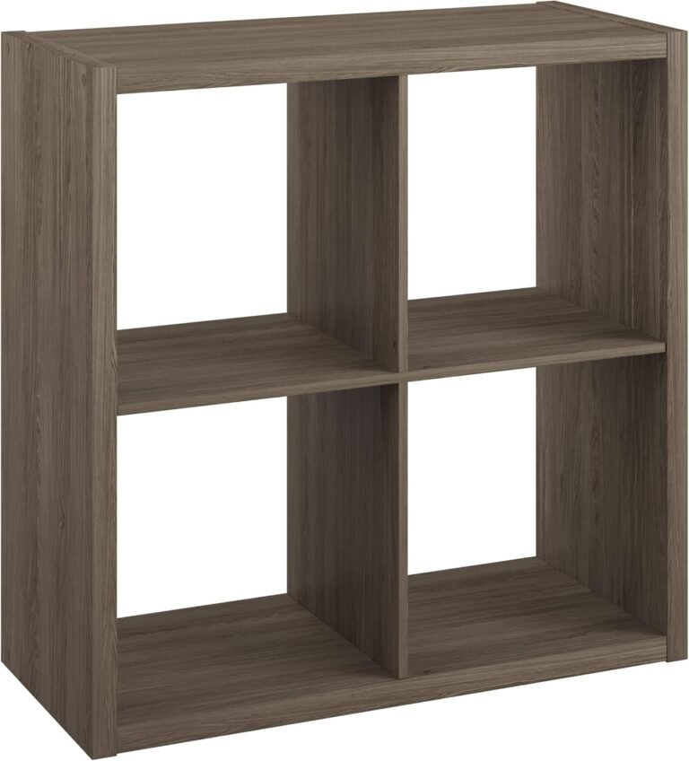 ClosetMaid 4552 Decorative Open Back 4-Cube Storage Organizer, Graphite Gray