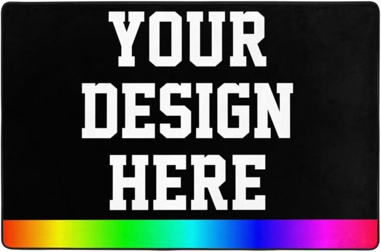Custom Area Rug Personalized Add Your Logo Text Image Customized Flannel Non-Slip Door Mats Carpet Front Entrance Rug for Bedroom Living Room Study Home Garden Office (72 * 48 in / 6 * 4 ft)
