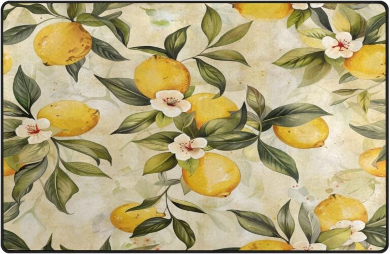 ALAZA Vintage Lemon Floor Mat Rectangle Non-Slip Absorbent Floor Mat for Living Room Bedroom Study Room,31 x 20 inches