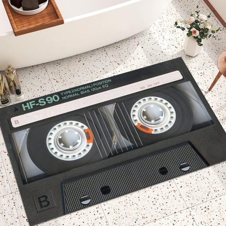 GUBIYU Music Record Black Area Rug Runner Music Carpet for Bedroom Living Room Classroom Study Playing Non-Slip Floor Mat Carpet Cool Rug Music Room Decor for Men Home Decor Rugs 23.6×35.4 Inches