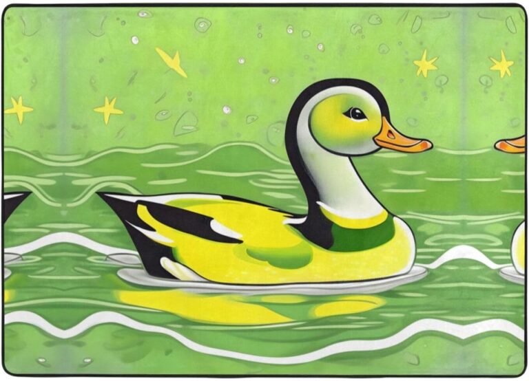 Green Duck Flannel Floor mat (80×58 inches), Bedroom Carpet, Living Room and Study Decoration mat