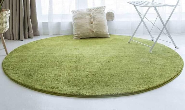Yanman Carpet Round Office Chair Mat for Hardwood Floor,Carpet Chair Mat Soft Area Rugs Plush Floor Protection Mat,Multi-Purpose Soft Mats for Gaming Rolling Chair/Living Room/Study, Green, 39 Inch