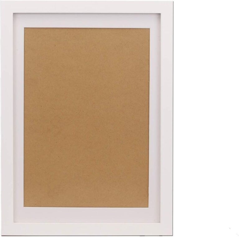FUNTRESS Large White Picture Frame for Wall Hanging 10×14 Diploma Frame Wooden Living Room Pictures Frame with Mat (10×14 1 Pieces, White)