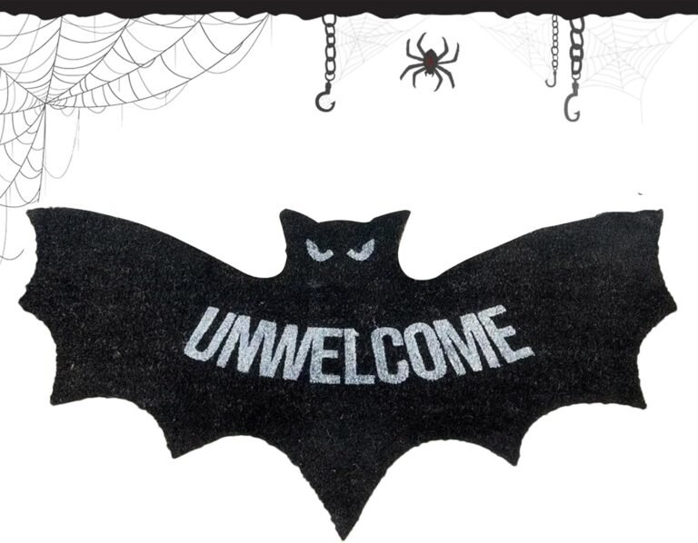 Decorative Carpet Festival Mat for Kitchen Entrance Balcony Bathroom Living Room Study | Bat Area Rug | Horror Halloween Bat Rug |80x40cm Unwelcome Bat Shaped Door Mat