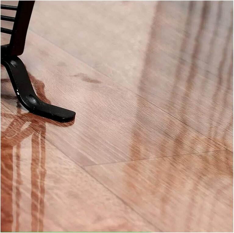 Large Clear Plastic Floor Mat to Protect Hardwood, 60 90 120 150 180 210cm Wide Wipeable Non-Slip Area Rug, for Living Room/Study/Office, Cuttable Vinyl Plastic (Size : WxL 6x20ft/183x610cm)
