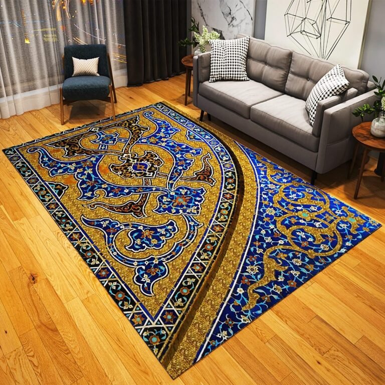 Heated Floor Mat, Large Heated Area Rug, Carbon Crystal Heated Carpet w/Adjustable Temperature & Timer, Electric Heating Pad for Living Room Study Bedroom Office,F,50x80cm