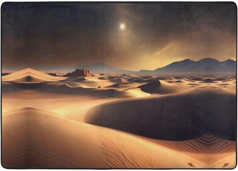 Sahara Desert Flannel Floor mat (80×58 inches), Bedroom Carpet, Living Room and Study Decoration mat