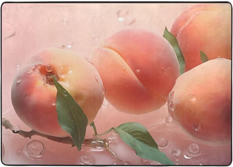 Peaches in Water Flannel Floor mat (80×58 inches), Bedroom Carpet, Living Room and Study Decoration mat