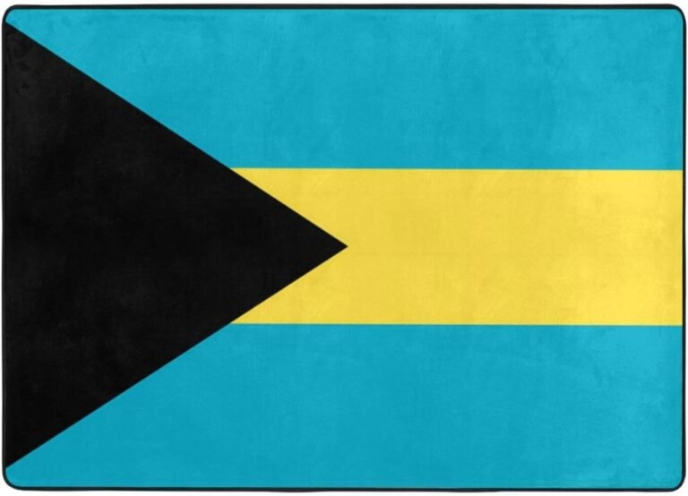 Flag of The Bahamas Flannel Floor mat (80×58 inches), Bedroom Carpet, Living Room and Study Decoration mat