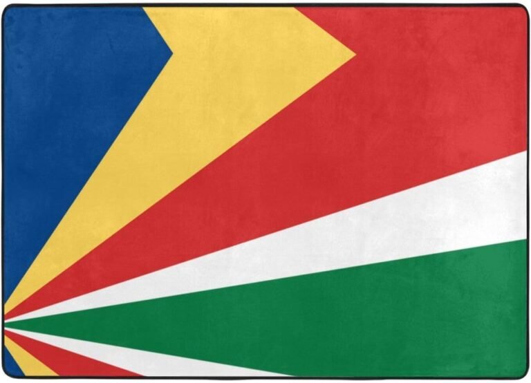 Flag of Seychelles Flannel Floor mat (80×58 inches), Bedroom Carpet, Living Room and Study Decoration mat