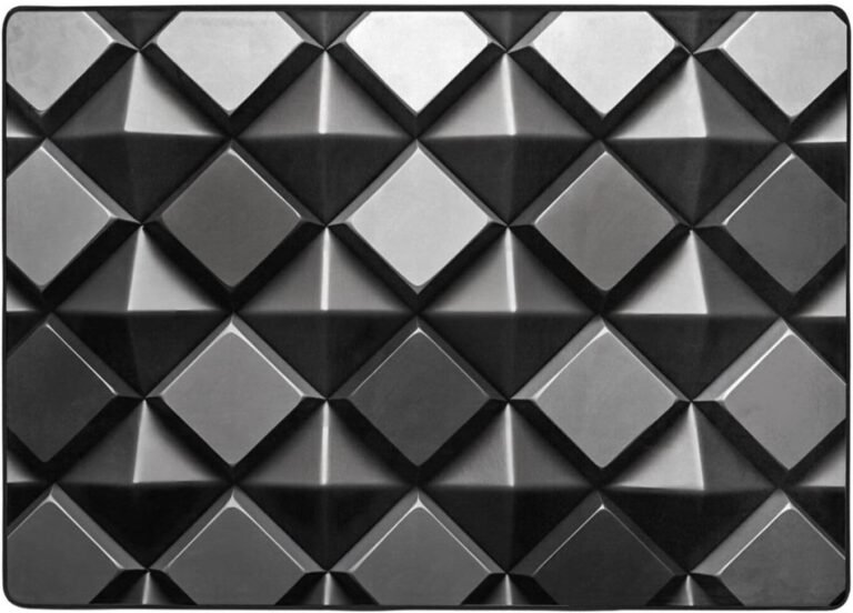 Leather Styling Flannel Floor mat (80×58 inches), Bedroom Carpet, Living Room and Study Decoration mat