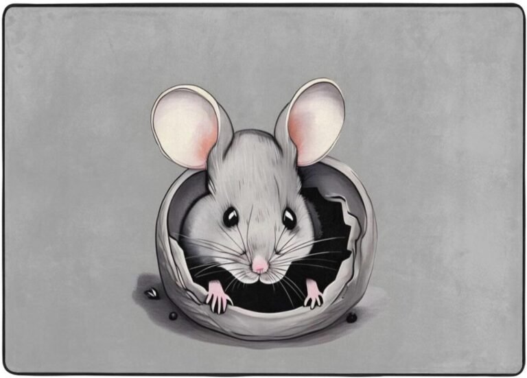 Grey Rat Flannel Floor mat (80×58 inches), Bedroom Carpet, Living Room and Study Decoration mat