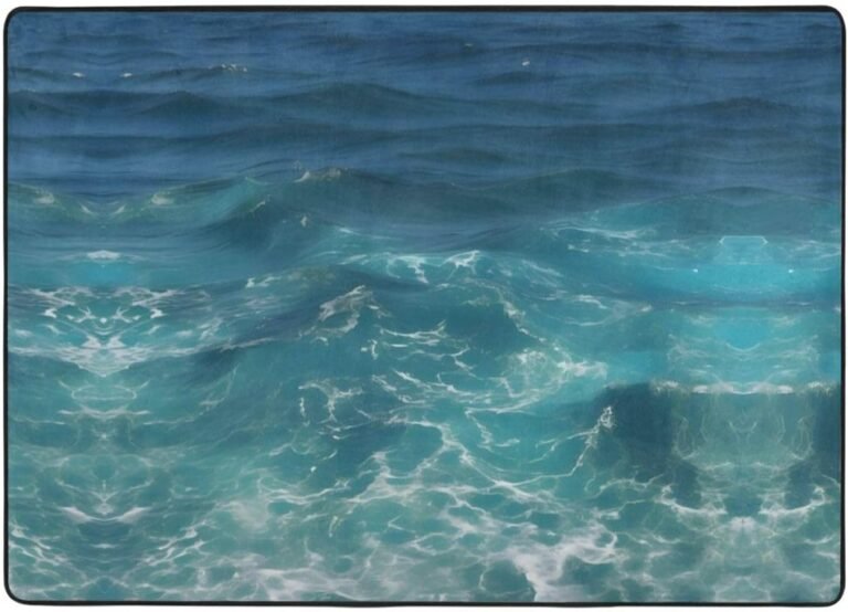 The Deep Ocean Flannel Floor mat (80×58 inches), Bedroom Carpet, Living Room and Study Decoration mat