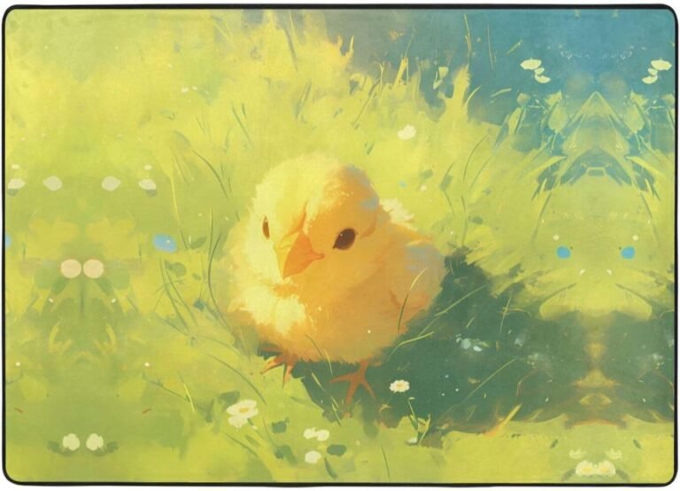 Chicks Flannel Floor mat (80×58 inches), Bedroom Carpet, Living Room and Study Decoration mat