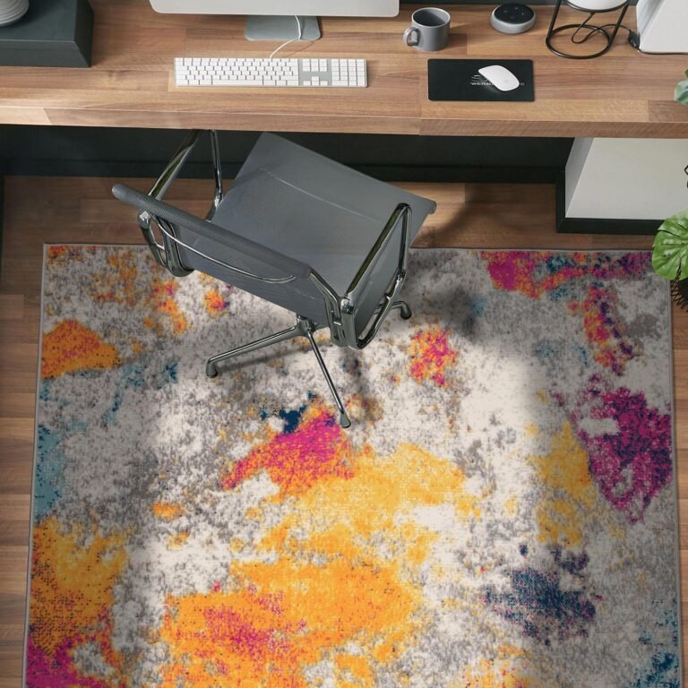 Rugshop Sky Collection Modern Abstract Area Rug – 3’3″ x 5′ Multi
