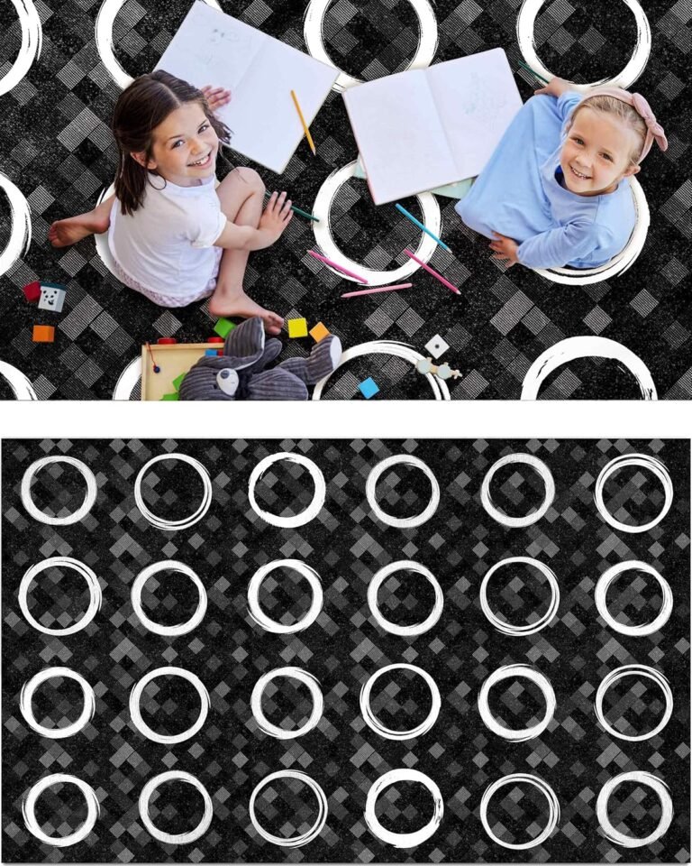 OLEEK Large Classroom Rug Elementary 6×9 – Classroom Rugs for Kids Room – Classroom Carpet Elementary – Kids playroom Rug 6 x 9 – Preschool Rugs for Classroom – Schoolgirl Style Classroom Decor