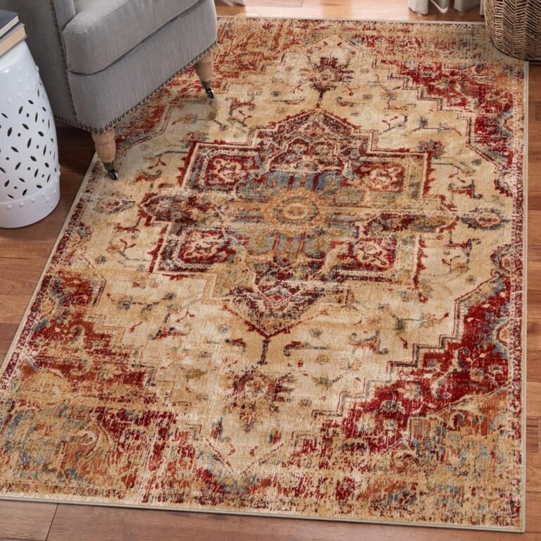 LUXE WEAVERS Vintage Moroccan Area Rug, Ivory 8×10