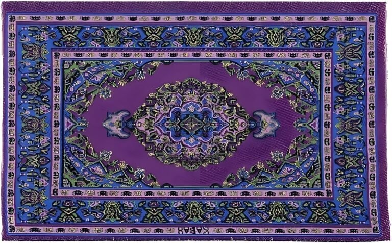 Dollhouse Miniature Purple Hand-Woven Rug, 1:12 Scale Floor Mat, DIY Accessories Accessories Convenient