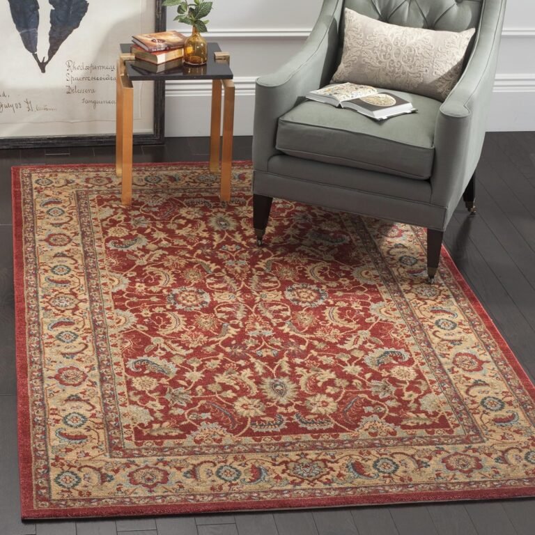 SAFAVIEH Mahal Collection 9′ x 12′ Red Natural MAH699A Traditional Oriental Non-Shedding Living Room Bedroom Dining Home Office Area Rug